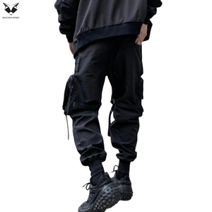 Pantalons de style urbain multi-poches avec sangles réglables et boucles utilitaires, nouvelle arrivée, vêtements techniques personnalisés - Product Image 4
