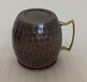 Meilleures ventes - Tasse en cuivre noir - Décoration d'intérieur - Artisanat en cuivre - Tasse ronde martelée Moscow Mule - Disponible à un prix raisonnable - Product Image 3