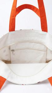 Bolsa de Mano de Lona Ecológica Personalizada al por Mayor, con Cierre de Cremallera, Color Sólido, Estilo Vintage, Decoración con Letras, Forro de Algodón - Product Image 2