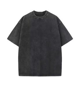 T-shirt ample pour homme avec logo personnalisé, col rond vintage, 100 % coton satiné, anti-plis, coupe oversize et design uni - Product Image 6