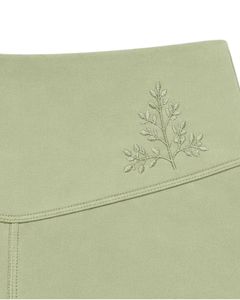 Manufacturer Custom Sage Green Women Flared Yoga Set Embroidered Sports Bra And High Waist <b>Bell</b> Bottom Leggings Activewear Set - Product Image 5