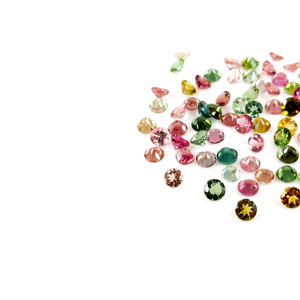 Turmalina natural multicolor calibrada en forma redonda de 4 mm, piedra preciosa de turmalina natural facetada suelta para la fabricación de joyas. - Product Image 3