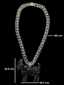 Modern Minimalist Resin Link Chain Hanging Decorative Sculpture for Home Office <b>Shelf</b> Styling (Eco-Friendly) - Product Image 5