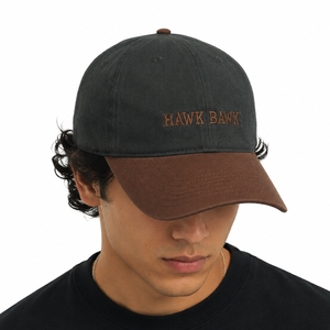 Casquette de baseball unisexe haut de gamme bicolore en coton vintage, ajustable, décontractée, pour l'extérieur, vente en gros OEM, impression personnalisée - Product Image 3