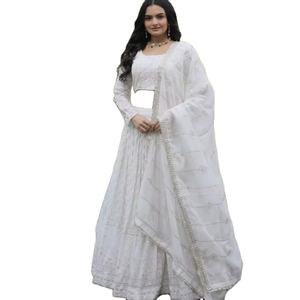 Latest Designer Faux Georgette Lehenga Choli by Fab Zone Heavy Sequins and Thread Embroidered Work <b>Indian</b> & <b>Pakistani</b> <b>Clothing</b> - Product Image 1