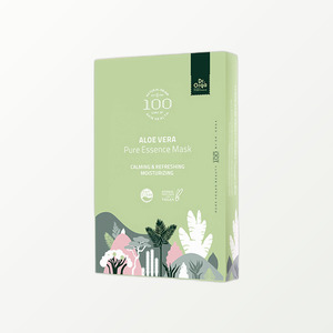 มาส์กหน้า Dr.Orga 100 อโลเวร่า เพียว เอสเซนส์ มาส์ก แพ็ค (5 แผ่น) แผ่นมาส์กหน้าสีขาว - Product Image 1