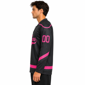 Maillot de hockey sur glace d'hiver doux et durable, conçu pour les joueurs actifs et les équipes, moderne, léger, 100 % polyester, respirant, séchage rapide - Product Image 2
