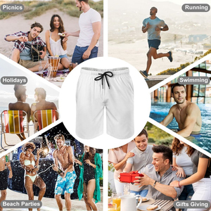 Shorts en polyester pour homme, tissés, avec cordon de serrage, taille mi-haute, légers, respirants, séchage rapide, décontractés, sportifs, été, 100% polyester - Product Image 5
