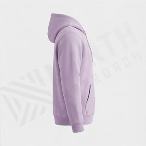 Sudadera con capucha extragrande de algodón polar, personalizada con logo bordado, teñida lisa para otoño, suave y cálida, al por mayor - Product Image 3
