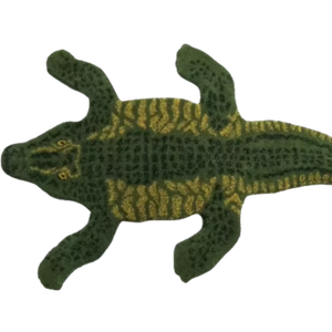 Alfombra de lana con forma de cocodrilo, alfombra de área hecha a mano con diseño de animal, alfombra suave de felpa para habitación infantil, alfombra de tamaño personalizado, decoración novedosa para el hogar, tapete para piso. - Product Image 1