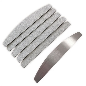 Limas de Uñas de Acero Inoxidable al por Mayor a Precio de Fábrica, Limas de Uñas Acrílicas Desechables para Manicura, Limas de Uñas de Belleza en Forma de Media Luna - Product Image 1
