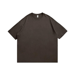 Camiseta de algodón extragrande para hombre, cuello redondo, manga corta, color liso, tejido de punto, estilo casual urbano - Product Image 4