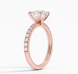Anillo de Compromiso con Diamante de Corte Redondo, Clásico para Mujer, Diamantes Cultivados en Laboratorio - Product Image 5