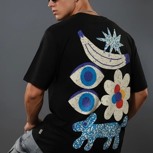 Camiseta unisex de secado rápido con diseño personalizado por sublimación, de algodón y poliéster, para uso casual y formal, ideal para ropa urbana. - Product Image 4