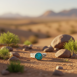 Fine Blue Copper <b>Turquoise</b> <b>Ring</b> 3.1 Grams - Product Image 3