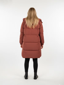 Elegante Abrigo Largo Acolchado para Mujer, Chaqueta Ligera con Capucha, Prenda Exterior de Poliéster - Product Image 2