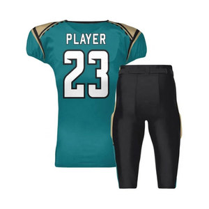 American Football Jersey Set Men's V-Neck Short Sleeve Sublimated Print Moisture Wicking Polyester 23 Number Team Uniform - Product Image 3