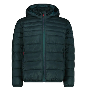 Veste à capuche unisexe vert foncé coupe classique coupe-vent couleur unie fermeture éclair devant décontractée printemps 100% coton brodée - Product Image 4