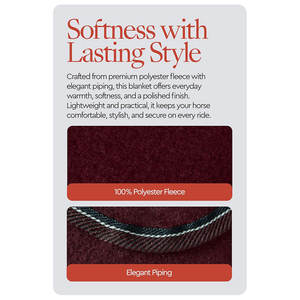 Manta de Felpa para Montar a Caballo, Hecha a Medida, de Alta Calidad, al por Mayor |   Lámina de Cierre Rápido con Cordón de Cola |   Alfombra Estable de 66 Pulgadas - Product Image 2
