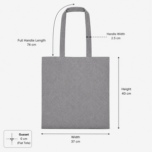 กระเป๋าผ้าฝ้ายรีไซเคิล 225 GSM ขนาด 37x40 ซม. หูหิ้วสีตัดกัน โลโก้สั่งทำ กระเป๋าช้อปปิ้งเพื่อการส่งเสริมการขาย ขายส่ง ผู้ผลิต ผู้ส่งออก - Product Image 2