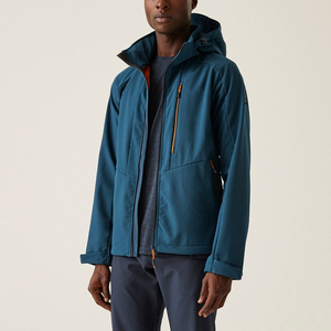 Men's Stylish Lightweight Outdoor Sports <b>Soft</b> <b>shell</b> <b>Jacket</b> with Zipper Waterproof <b>Hooded</b> Hiking Camping Coat - Product Image 5