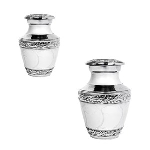 Wholesale Indian Handcrafted Aluminum Cremation Urn - Customizable Metal Funeral Urn for Human Adult Polished Urn - Product Image 5
