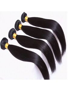 Extensions de cheveux humains vierges indiens NAJIR HAIR HUB, lisses, noirs, style doux, 100 g - Product Image 1