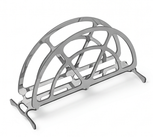 Support à serviettes en métal de qualité supérieure, finition miroir argentée, parfait pour la vaisselle de cuisine, accessoire de salle à manger élégant - Product Image 1