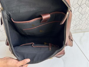Latest Designer Genuine Leather Leather <b>Backpack</b> Vintage Style Softback Real Leather Laptop Bag School Use Hasp Closure Unisex - Product Image 6