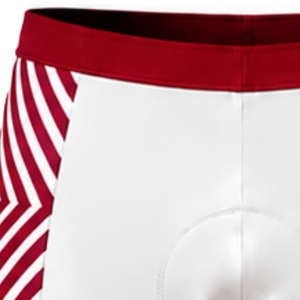 White Crimson Red <b>Cycling</b> <b>Shorts</b> <b>Padded</b> Seat Breathable Stretch Quick Dry Road Bicycle Racing Training Performance Sportswear - Product Image 3