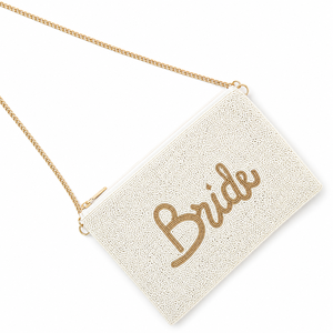 Luxury Handmade Personalized <b>Bride</b> Glass Beaded Coin Purse Wedding Bridal Zip Pouch Custom Beaded Cosmetic Pouch Women Gift OEM - Product Image 3