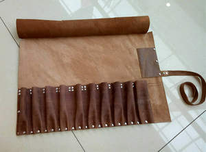 Bolsa Portacuchillos de Chef Clásica de Cuero Genuino Personalizada - Ecológica, Ligera y Portátil, con 4-6 Compartimentos, Nuevo Diseño LKR-0314 - Product Image 2