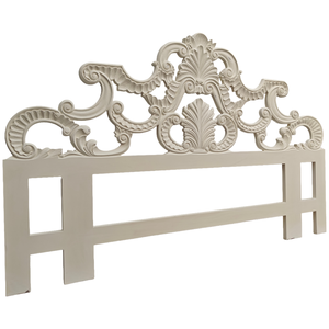 Cabecero de Cama de Madera Artesanal Cal King Size, Estilo Rústico con Acabado Blanco Lavado, Tallado en Madera, Madera de Ingeniería, Decoración de Pared Vintage para Cama - Product Image 3