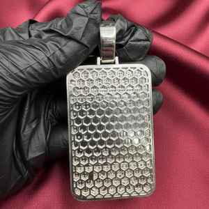 Colgante Personalizado de Plata de Ley 925 con Moissanita, Diseño de Bolsa de Dinero y Letras, Estilo Hip Hop, para Joyería Fina - Product Image 6