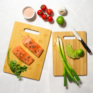 Premium Bamboo Chopping Board with Handle for Kitchen - BPA Free, EcoFriendly, AntiMicrobial Multi-Purpose Cutting Board - Product Image 5