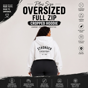 Plus Size Zipper Hoodie Women Long Sleeve <b>Crop</b> Hooded Sweatshirt French Terry Winter Wear <b>Crop</b> Hooded <b>Jacket</b> <b>Ladies</b> Zip-up Hood - Product Image 3
