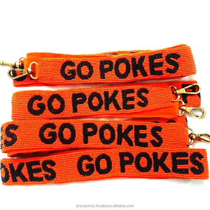 Go Pokes Handmade Beaded Shoulder Bag Embroidery Custom <b>Strap</b> <b>Adjustable</b> Crossbody Purse College Gameday Sorority Fashion - Product Image 1