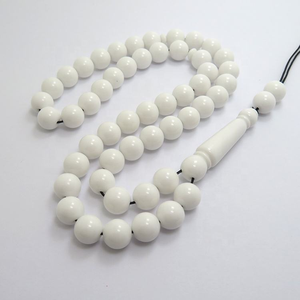 Perles de prière Tesbih rondes en os pur de 10 mm, 45 perles, chapelet de prière Tasbeeh Masbaha Subha Rosary - Product Image 3