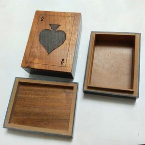 Boîte à cartes double couche en bois de rose indien de qualité supérieure |   Boîte de rangement artisanale en bois pour cartes à jouer, idéale pour le poker, le bridge, les jeux de casino ou comme cadeau - Product Image 4