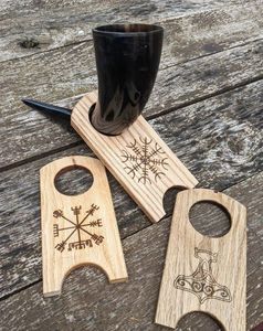 Corne à boire viking artisanale, écologique et durable, en corne de bœuf naturelle, tasse à bière nordique médiévale, personnalisable, vente en gros, style rustique - Product Image 5