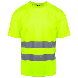 T-shirts à col rond sur mesure de haute qualité pour hommes, à haute visibilité, à manches courtes, réfléchissants, de sécurité, pour les travailleurs - Product Image 1