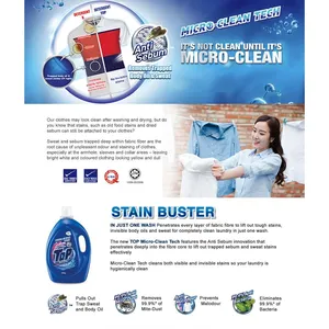 น้ำยาซักผ้าชั้นนำ (สารยับยั้งคราบ) 3.6กก. ช่วยยกคราบแข็ง99.9% ป้องกันไรฝุ่นเป็นตัวช่วยที่ดีสำหรับความสงบของจิตใจของคุณ - Product Image 2