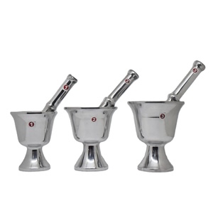 Mortero de aluminio para cocina, mortero de aluminio para uso doméstico y Camping de alta calidad disponible en diferentes tamaños a los precios más baratos - Product Image 1