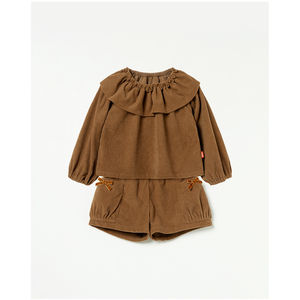 OZKIZ Conjunto de Ropa de Boutique de Pana con Lazo Estilo Coreano para Niñas de 2 a 6 Años, Moda Infantil al por Mayor para Primavera/Otoño - Product Image 1