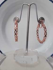 Boucles d'oreilles ovales en morganite naturelle, 3x5mm, en argent sterling 925, ton or rose, bijoux élégants et étincelants pour elle - Product Image 5