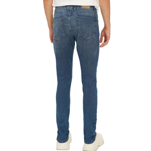 Jean slim bleu en denim pour homme, style urbain, écoresponsable, avec fermeture éclair, respirant, nouveau design OEM - Product Image 3
