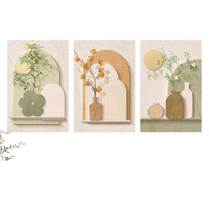 Conjunto de Impresiones de Arte Floral Minimalista para Pared, Impresión Digital en Papel Ecológico, Decoración para el Hogar - Product Image 1