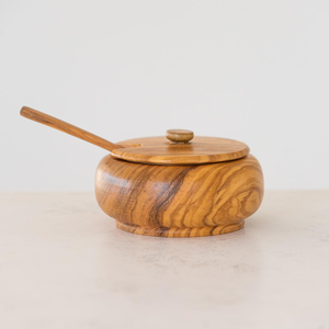 Wood Sugar Pot/Spice Jar Handmade Customized Wood Smooth Surface Spice Jar Wood Sugar Salt Pepper Storage Bowl - Product Image 4