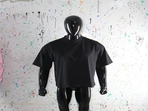 Camiseta negra extragrande 100% algodón Finer Threads estilo streetwear de primera calidad para hombre con estampado serigrafiado - Product Image 4