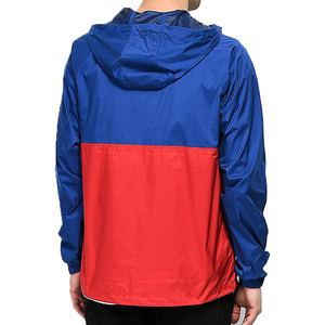 OEM ODM Unisex Lightweight Zipper Thin Pullover Running Windbreaker Casual Two Tone Color Blocked Hooded Anorak Jackets - Product Image 5